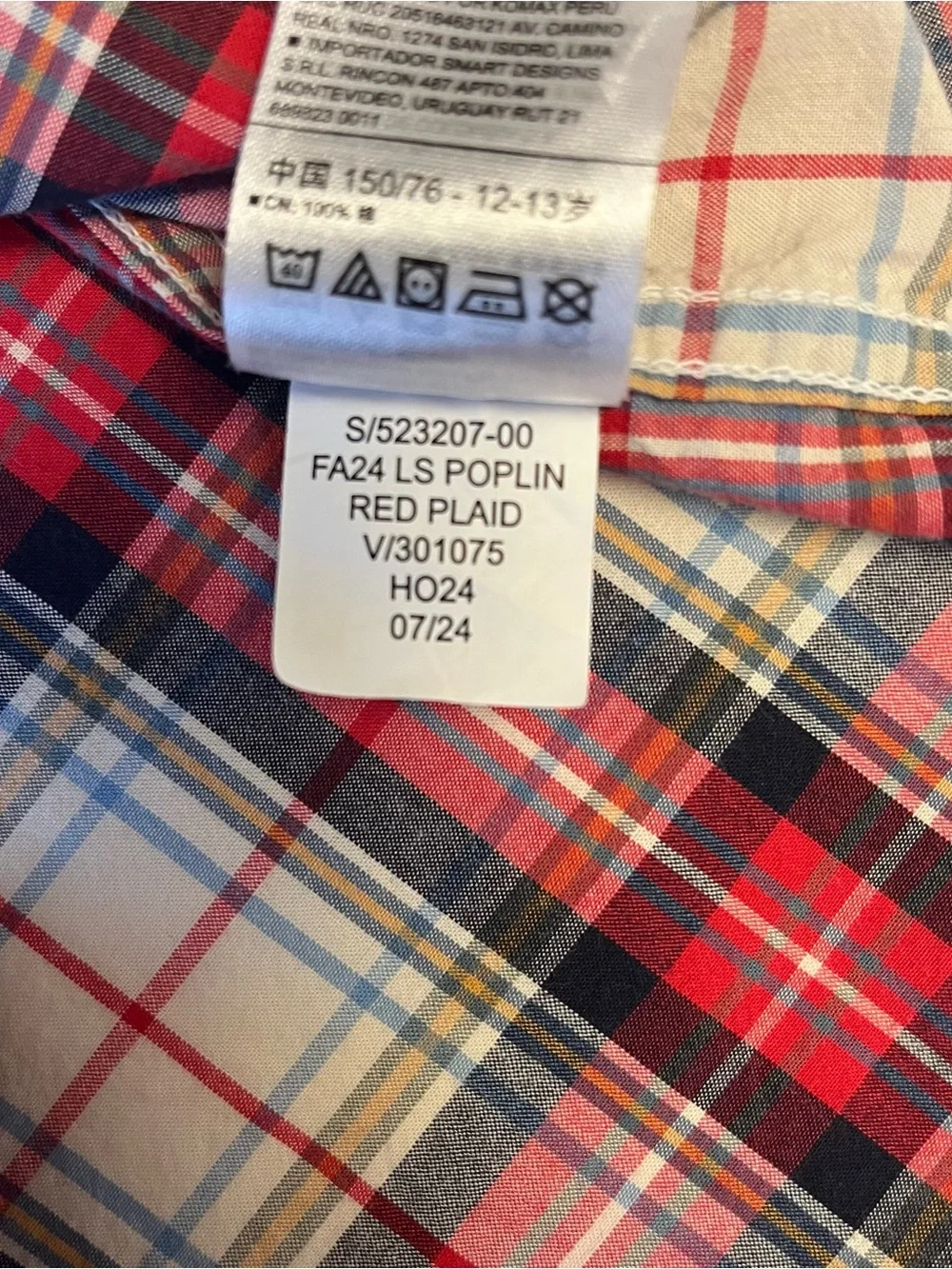 Boys Lot of 2 Size 10 12 GAP Tommy Hilfiger Plaid Button Down Shirts